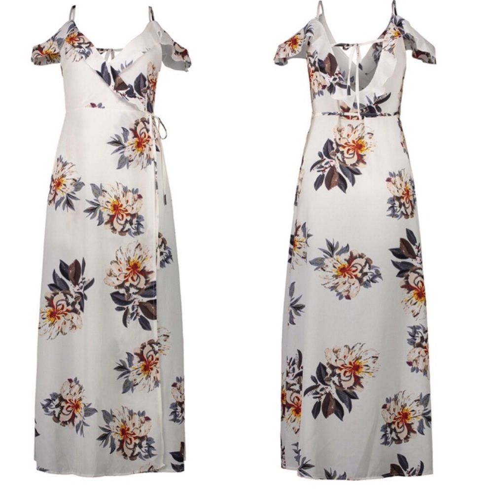 Love Beach White Floral Off Shoulder Dress - Picture 7 of 8